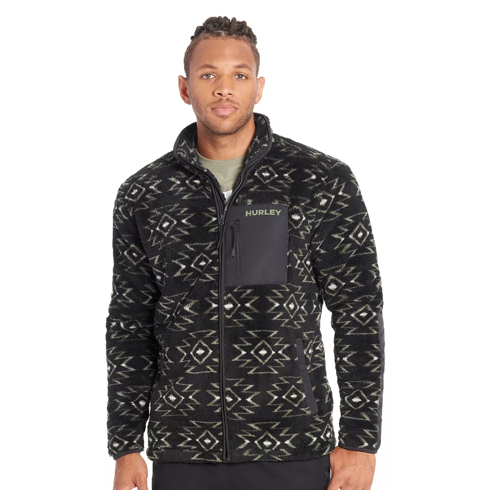 Men's Hurley Printed Sherpa Jacket 4 Men's Hurley Printed Sherpa Jacket - Image 2