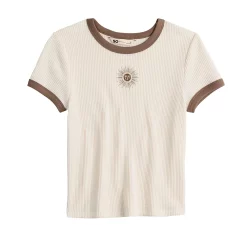 Juniors' SO® Cropped Ribbed Ringer Tee -Teens shop 5588525 ALT5