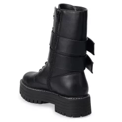 SO® Bookcase Women's Platform Combat Boots -Teens shop 5590145 ALT2