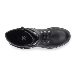 SO® Bookcase Women's Platform Combat Boots -Teens shop 5590145 ALT4