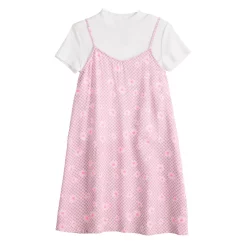 Girls 6-20 SO® Slip Dress & Tee Set in Regluar & Plus Size -Teens shop 5593564 Purple Daisy