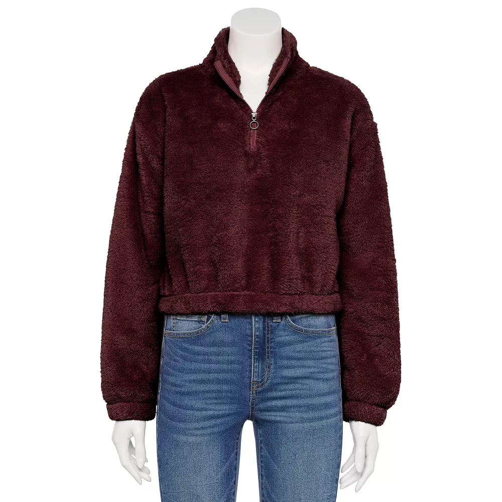 Juniors' SO® Sherpa Quarter-Zip Pullover 9 Juniors' SO® Sherpa Quarter-Zip Pullover - Image 7