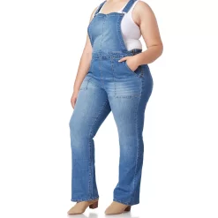 Juniors' Plus Size WallFlower Insta Stretch Curvy Super High-Rise Jean Overalls -Teens shop 5610047 ALT2