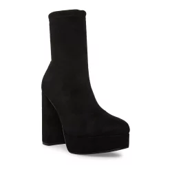 Madden girl Orchid Black Women's Block Heel Dress Boots
