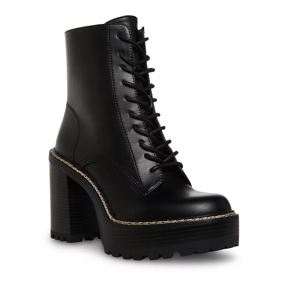 Madden girl Karma Women's Block Heel Combat Boots 4 Madden girl Karma Women's Block Heel Combat Boots - Image 2