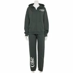 Juniors' Coca Cola Logo Zip-Up Hoodie