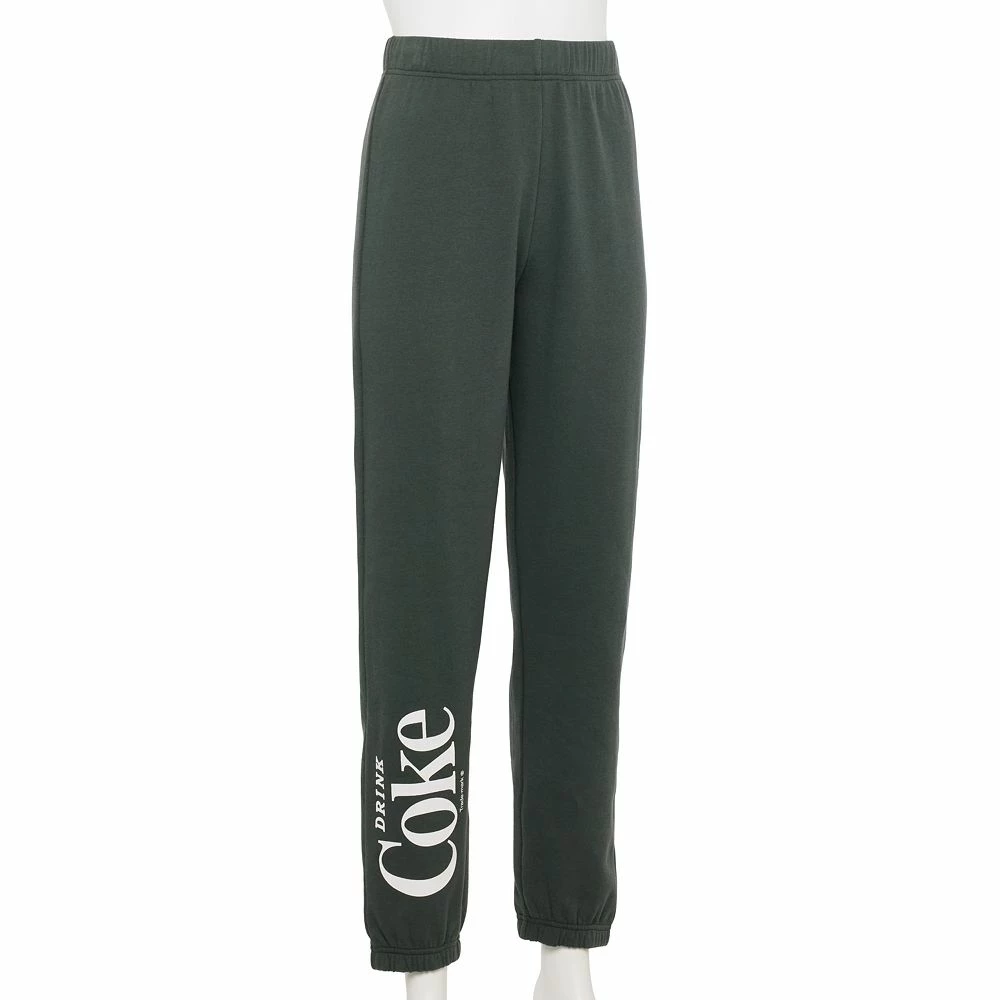 Juniors' Coca Cola Logo Wide Leg Joggers 3 Juniors' Coca Cola Logo Wide Leg Joggers