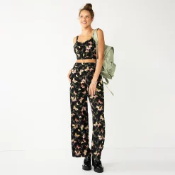 Juniors' Live To Be Spoiled Button-Front Ruffled Cropped Tank -Teens shop 5620318 ALT2