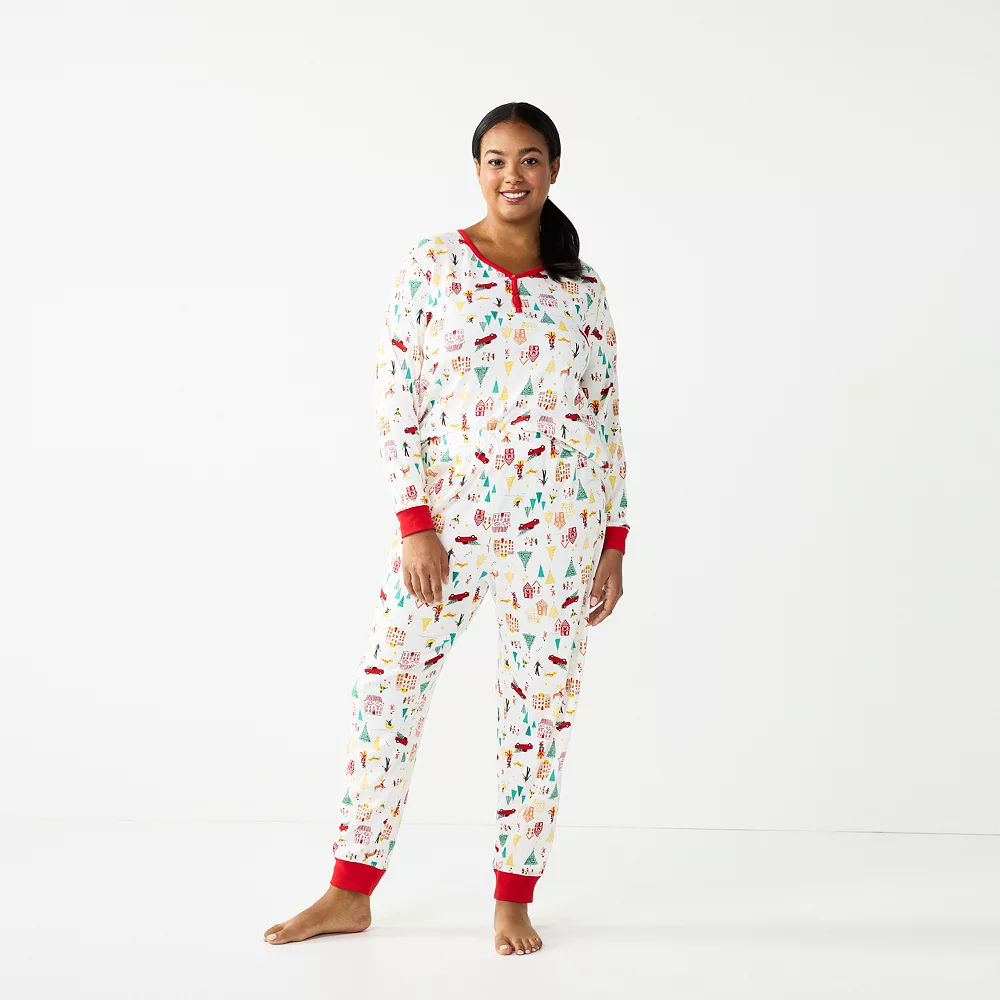 Plus Size LC Lauren Conrad Jammies For Your Families® Holiday Village Pajama Set 5 Plus Size LC Lauren Conrad Jammies For Your Families® Holiday Village Pajama Set - Image 3