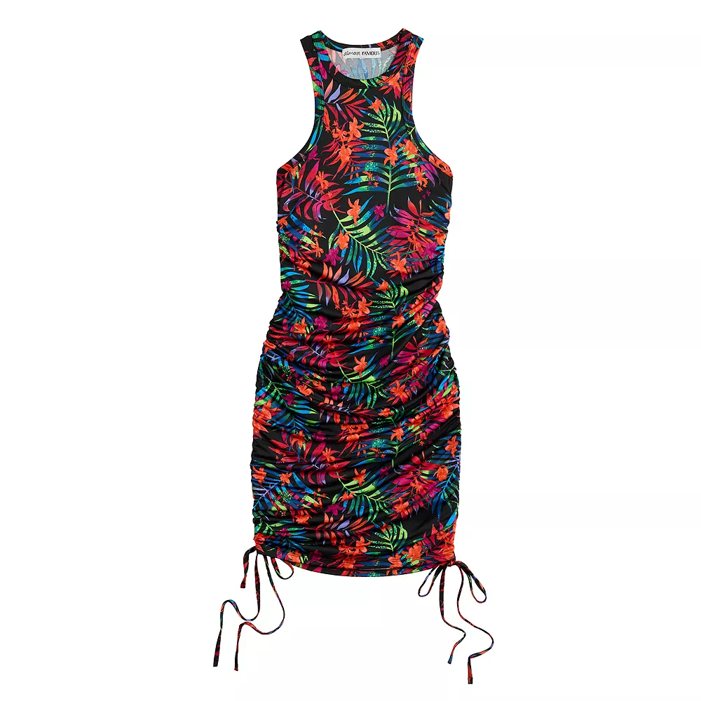 Juniors' Almost Famous Halter Drawstring Bodycon Dress 5 Juniors' Almost Famous Halter Drawstring Bodycon Dress - Image 3