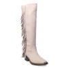 SO® Singalong Women's Fringe Knee-High Boots -Teens shop 5627220 Tan