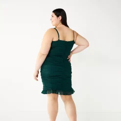 Juniors' Plus Size Speechless Ruched Bodycon Mini Dress -Teens shop 5634657 ALT