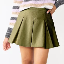 Juniors' SO® Pleated High-Rise Mini Skirt -Teens shop 5636560 Wallace Green Corduroy