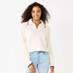 Juniors' SO® Polo Pullover Sweater -Teens shop 5653489 English Cream