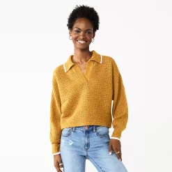 Juniors' SO® Polo Pullover Sweater -Teens shop 5653489 Light Bronze