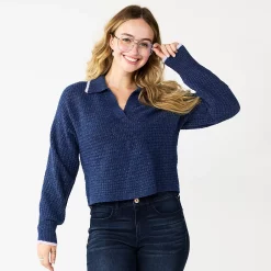 Juniors' SO® Polo Pullover Sweater -Teens shop 5653489 Moonwalk Navy