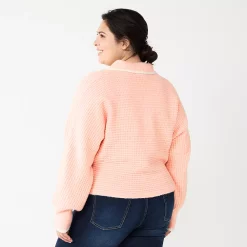 Juniors' Plus Size SO® Polo Pullover Sweater -Teens shop 5653768 ALT