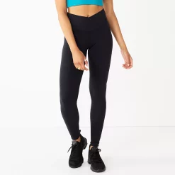 Juniors' SO® High-Rise Crossover Sporty Leggings -Teens shop 5662893 Black Luxe