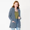 Juniors SO Open Stitch Chenille Cardigan -Teens shop 5665445 Breakwater Gray