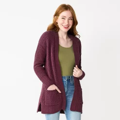 Juniors SO Open Stitch Chenille Cardigan -Teens shop 5665445 Magma