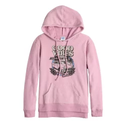 Juniors' "Good Vibes" Vintage Old Car Graphic Hoodie -Teens shop 5675073 ALT5