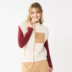 Juniors' SO® Sherpa Vest -Teens shop 5675921 English Cream