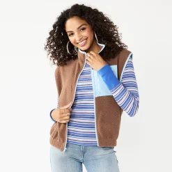 Juniors' SO® Sherpa Vest -Teens shop 5675921 Heirloom Brown