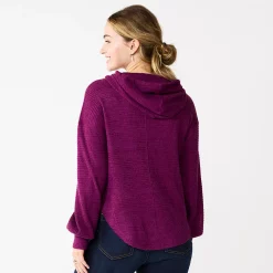 Juniors' SO® Balloon Sleeve Solid Hoodie -Teens shop 5685563 ALT