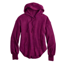 Juniors' SO® Balloon Sleeve Solid Hoodie -Teens shop 5685563 ALT5