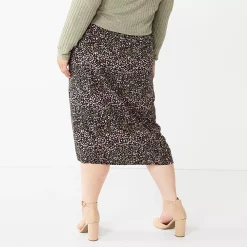 Juniors' Plus Size WallFlower Cropped Ruched Cardigan & Midi Dress Set -Teens shop 5690482 ALT