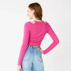 Juniors' SO® Cropped Shoulder Cutout Top -Teens shop 5691525 ALT