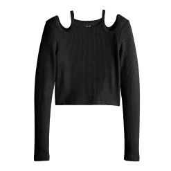 Juniors' SO® Cropped Shoulder Cutout Top -Teens shop 5691525 ALT5