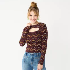 Juniors' SO® Graphic Tee -Teens shop 5692344 Brown Multi