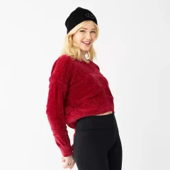 Juniors' SO® V-Neck Chenille Pullover Sweater -Teens shop 5696161 Modern Maroon