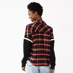 Juniors' SO® Fashion Flannel Shirt -Teens shop 5697480 ALT