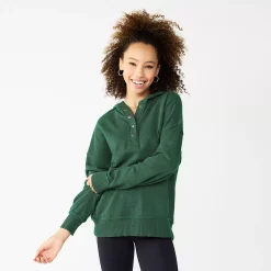 Juniors' SO® 1/4 Snap Hoodie -Teens shop 5698035 Explorer Green