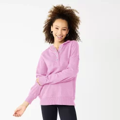 Juniors' SO® 1/4 Snap Hoodie -Teens shop 5698035 Orchid Bracelet