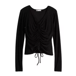 Juniors' SO® Solid Ruched Cutout Top -Teens shop 5703520 ALT5