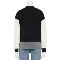 Juniors' Pink Republic Varsity Colorblock Jacket -Teens shop 5715038 ALT