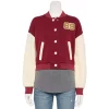 Juniors' Pink Republic Varsity Colorblock Jacket -Teens shop 5715038 Wine 89
