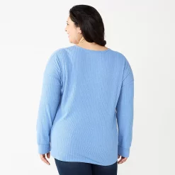 Juniors' Plus Size SO® Ribbed Front Twist Top -Teens shop 5736379 ALT