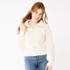 Juniors' SO® Quarter Zip Sweater -Teens shop 5737299 Ivory Silk