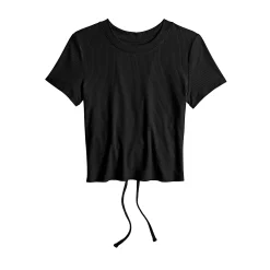 Juniors' SO® Cropped Ribbed Cutout Back Tee -Teens shop 5738952 ALT5