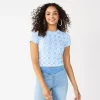 Juniors' SO® Cropped Ribbed Cutout Back Tee -Teens shop 5738952 Peri Check