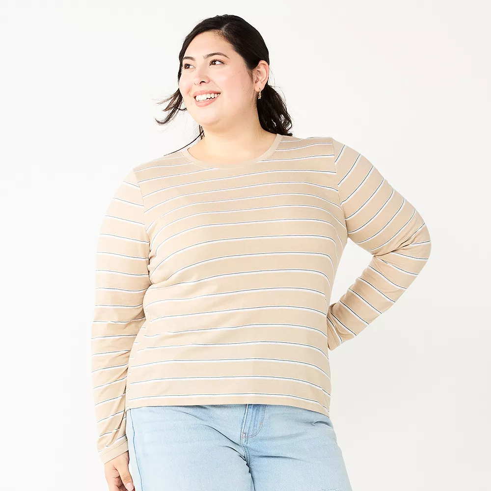 Juniors' Plus Size SO® Classic Long Sleeve Top 3 Juniors' Plus Size SO® Classic Long Sleeve Top