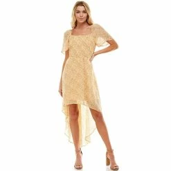 Juniors' As U Wish Off-The-Shoulder High-Low Maxi Dress - LARGE