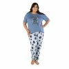 Plus Size Nite Nite by Munki Munki Star Wars Short Sleeve Pajama Top & Pajama Pants Sleep Set -Teens shop 5805759 Blue
