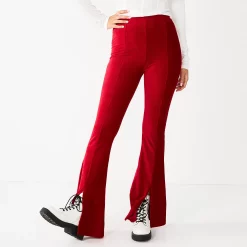 Juniors' SO® High-Rise Pull on Flare Pants -Teens shop 6120605 Cherries