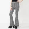 Juniors' SO® High-Rise Pull on Flare Pants -Teens shop 6120605 Houndstooth
