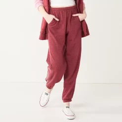 Juniors' SO® Oversized High-Rise Boyfriend Joggers -Teens shop 6142521 Berry Magnolia